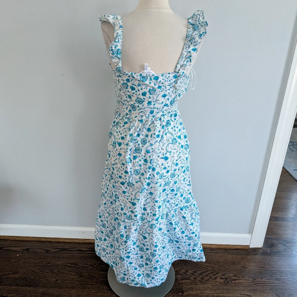 Women's Draper James Large Maxi Blue White - Picture 3 of 7